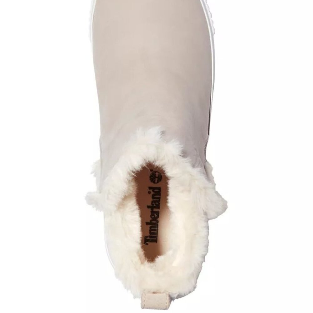 Timberland Women's Light Beige Shearling-Lined Ankle Boots - Picture 3 of 11